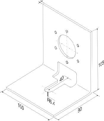 DSF30NG,DSF34NG紅外測溫儀用安裝支架尺寸圖